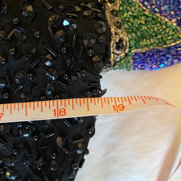 80s Vintage Niteline by Della Roufogali Beaded Sequin Mini Dress - Picture 13 of 16